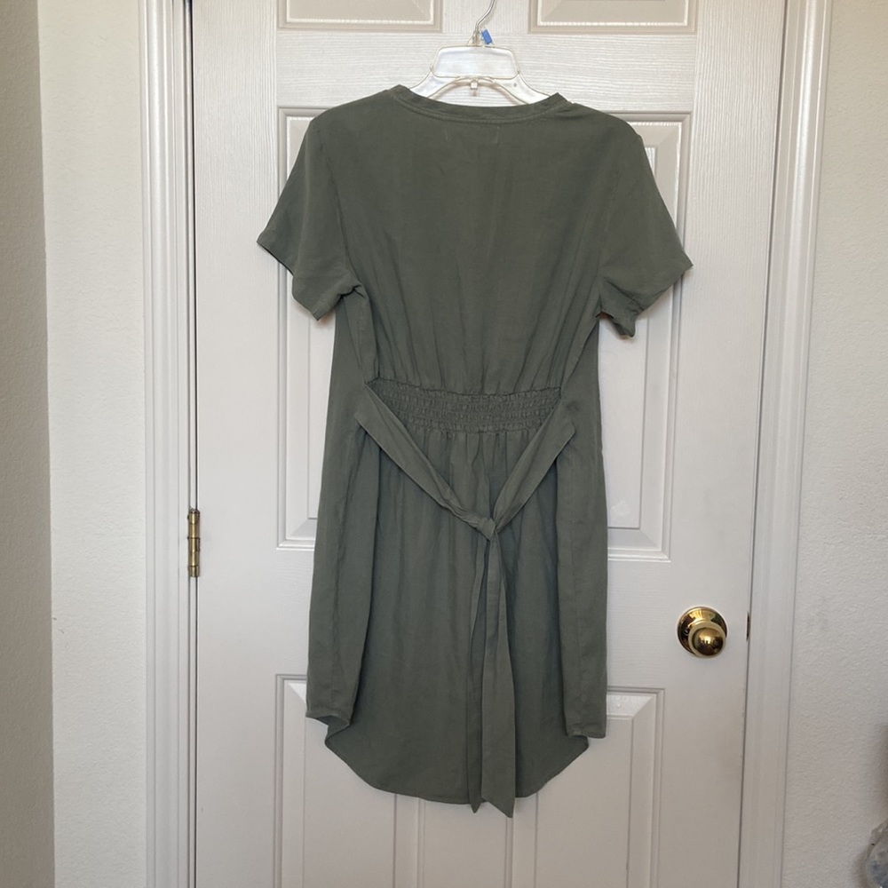 Anthropologie CLOTH and STONE Liv- tie front mini dress - Picture 6 of 9